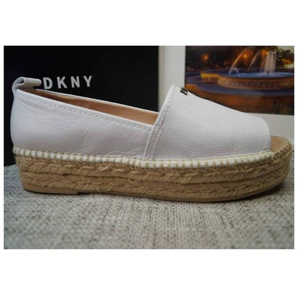 Dkny Shoes - DKNY Mer Peep-toe Espadrilles Sandals - White 10M
